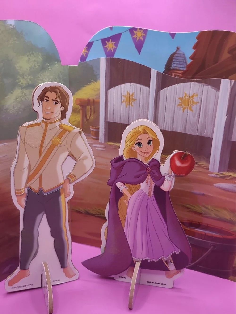 Disney Tangled Storybook Dress Up Dolls And Book Magnetic Playset Rare